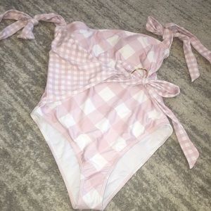 NWOT Pink Plaid One-piece
